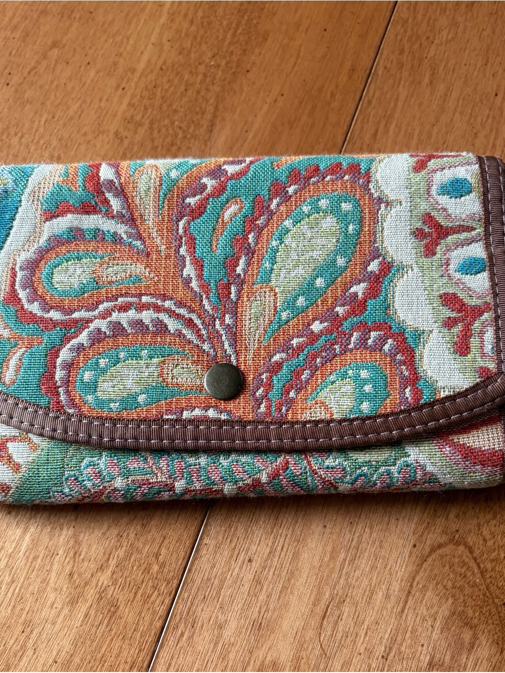 Vintage 1980s Tapestry Wallet Danny K Trifold